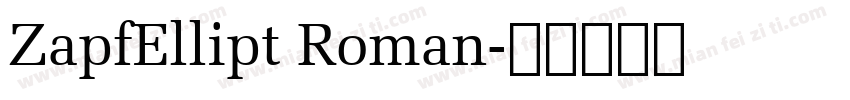 ZapfEllipt Roman字体转换